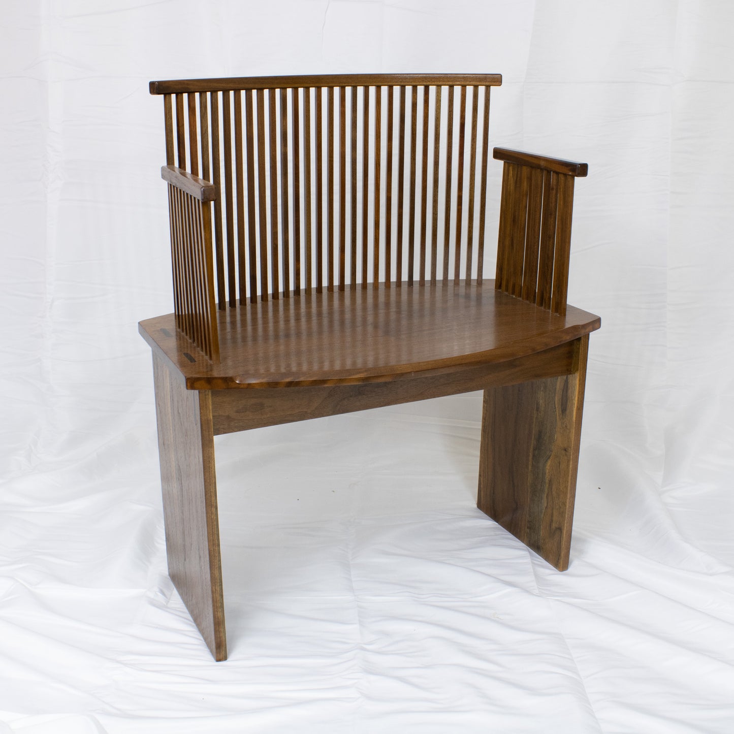 01 Bench-style Walnut Chair