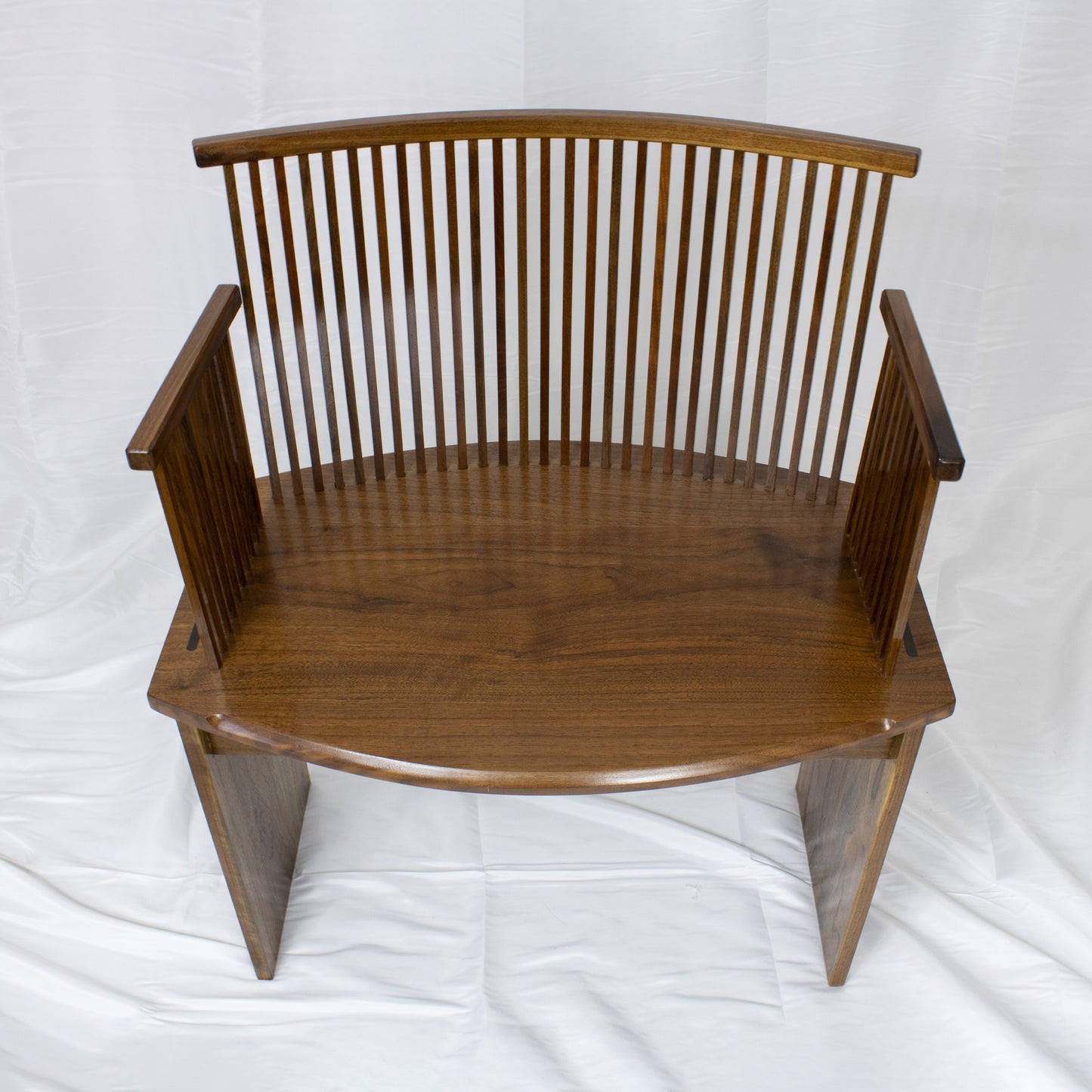 01 Bench-style Walnut Chair