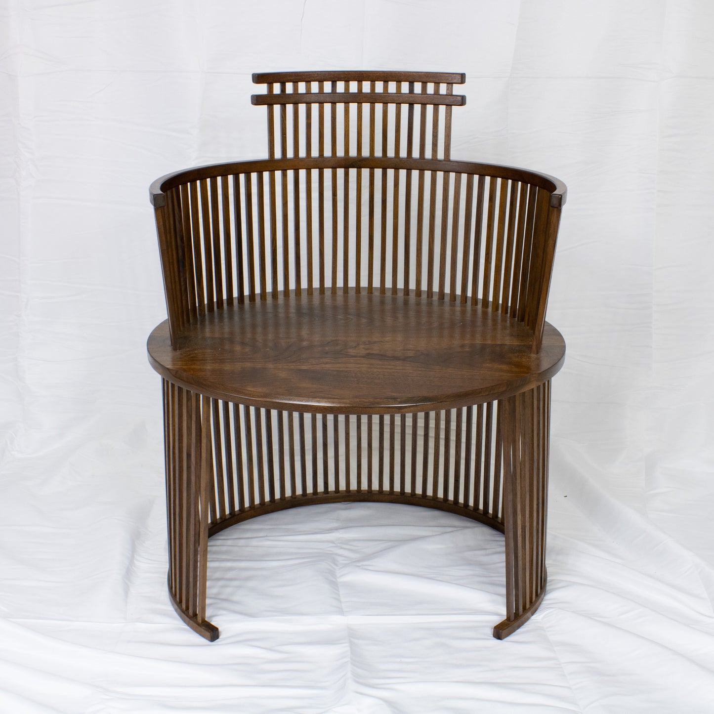 02 Straight back Walnut Chair