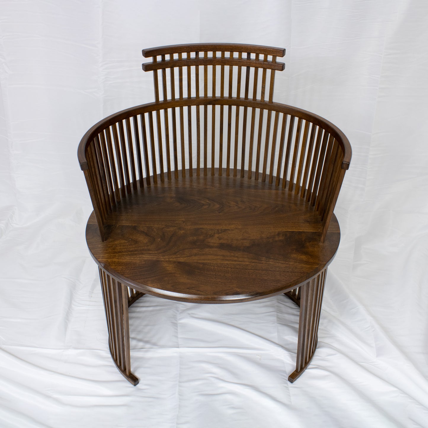 02 Straight back Walnut Chair