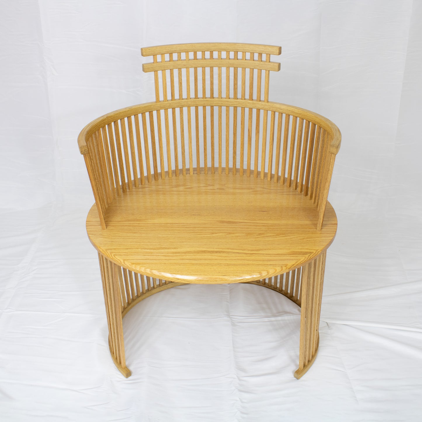 08 Straight Back White Oak Chair I