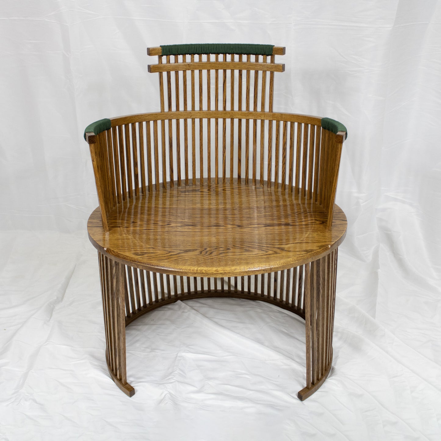 13 Dark Oak Chair with Green Trim