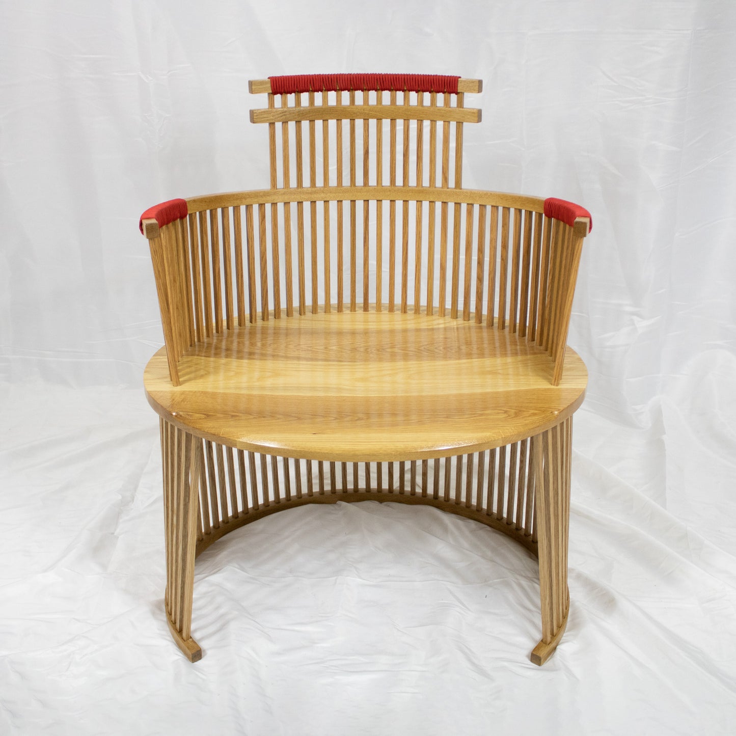 15 Oak Chair with Red Trim