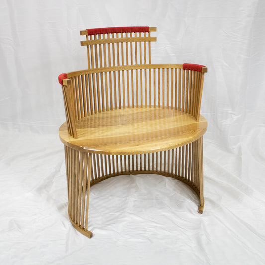 15 Oak Chair with Red Trim