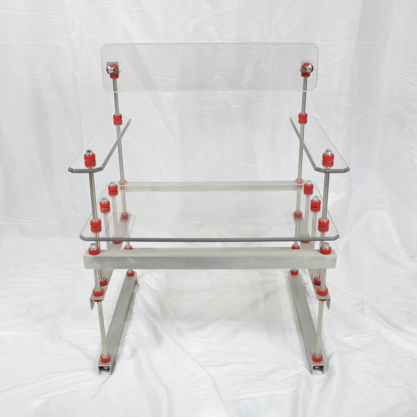 19 Polycarbonate Chair with Red Accents