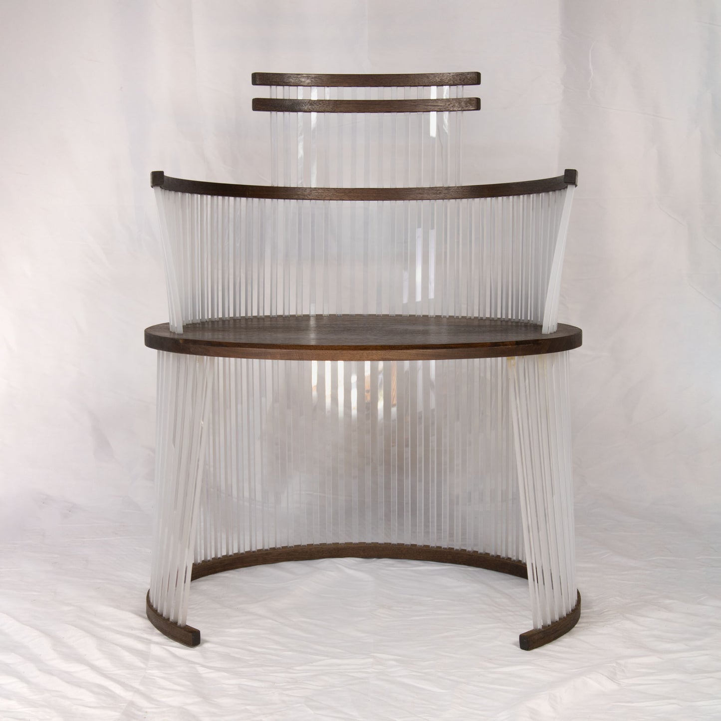 21 Walnut and Polycarbonate Chair